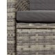preview thumbnail 14 of 22, vidaXL 7/9/11 Piece Patio Dining Set with Cushions Gray Poly Rattan - 22.4" x 27.2" x 41.7"