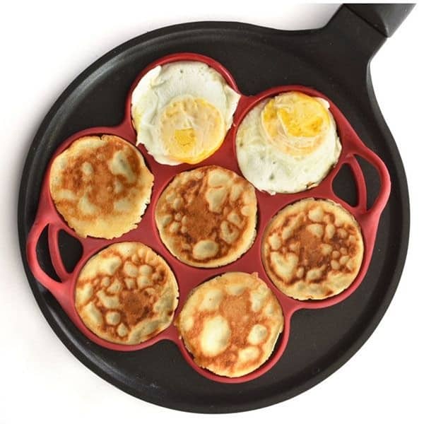 Shop Norpro Silicone Silver Dollar Size Pancake Egg Ring With Easy Lift Handles Red On Sale Overstock 31735600