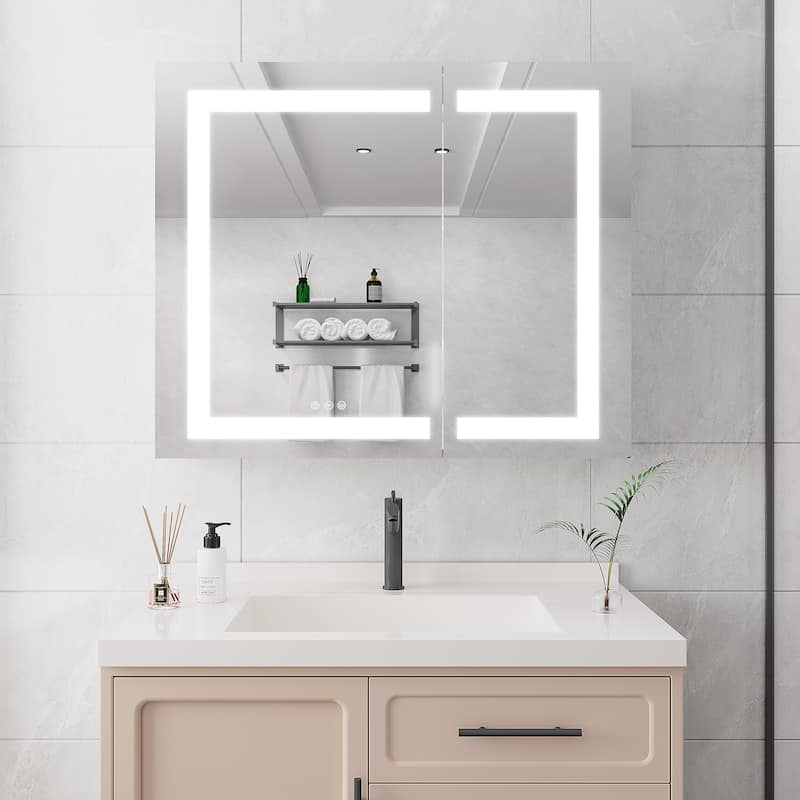 36x30 inch Medicine Cabinet with LED Vanity Mirror