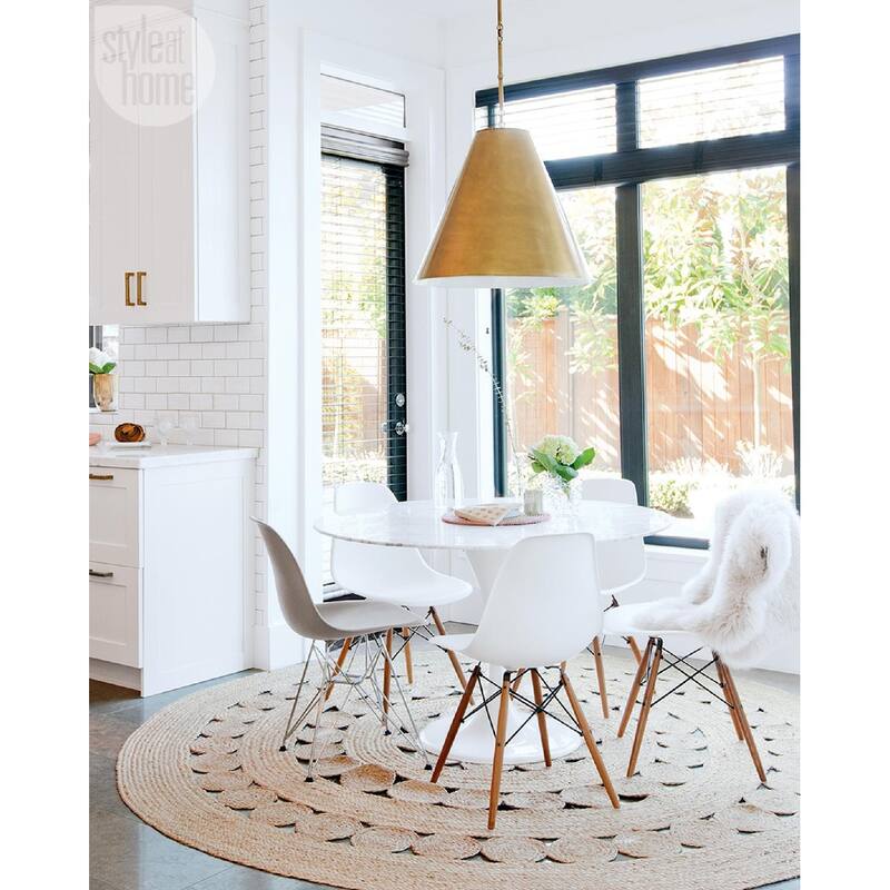 Set of 2 Mid-Century Modern Dining Chairs Armless Plastic Shell Seat with Natural WoodenEiffel Leg Base, Orange