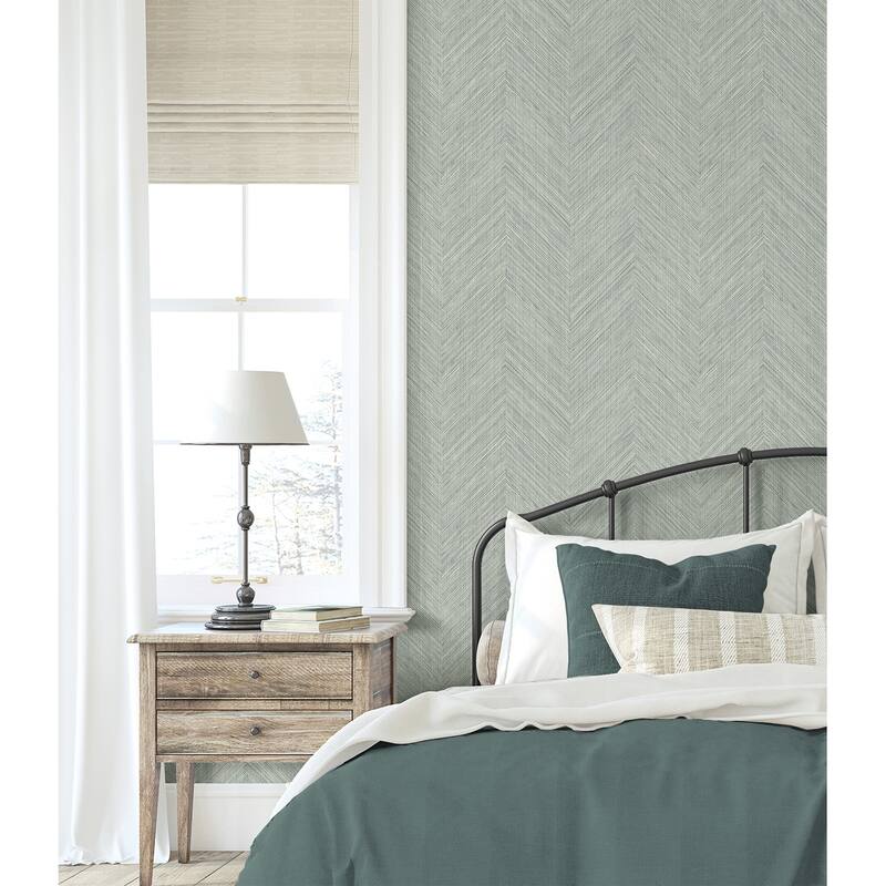 NextWall Chevron Stripe Peel and Stick Wallpaper