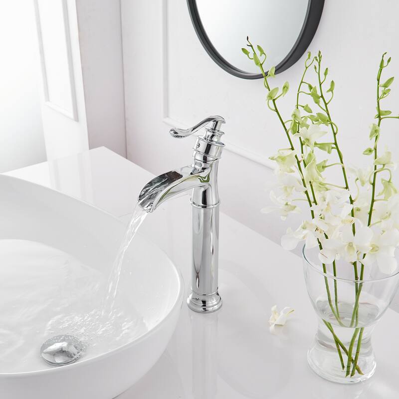 WIZ Waterfall Single Hole Single-Handle Vessel Bathroom Faucet