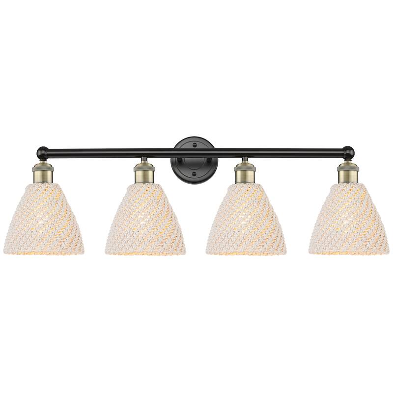 Innovations Lighting 616-4W-12-35 Bristol Natural Vanity Bristol - Black Antique Brass / Natural