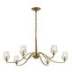 preview thumbnail 12 of 13, Uttermost Barcelona 6 Light Brass Chandelier - 40.25"W x 40.25"D x 15.5"H