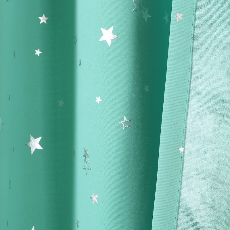 Lush Decor Star Room Darkening Window Curtain Panel Pair