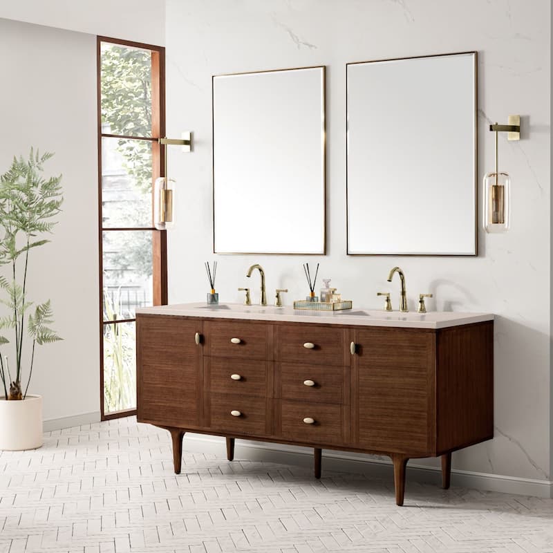 James Martin Vanities 670-V72-3EMR Amberly 72" Free Standing or Wall