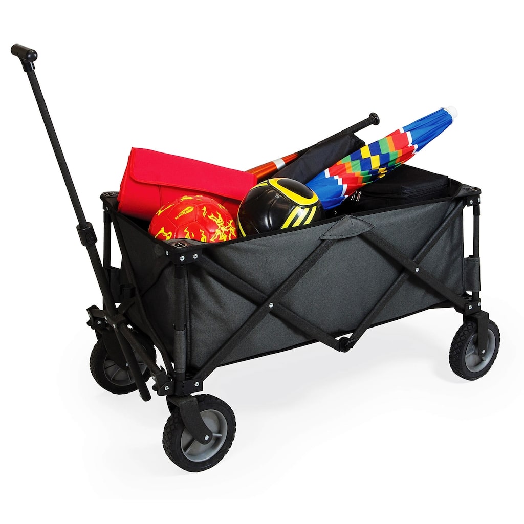 Black Polyester Foldable Wagon Cart