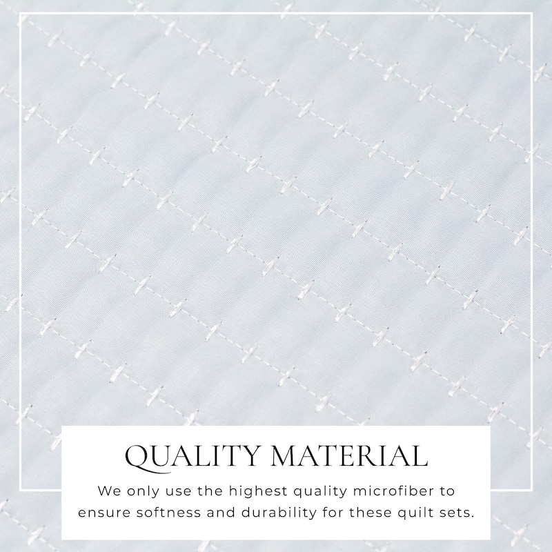 Linery & Co. Detailed Channel Stitch Microfiber Quilt Set With Shams.