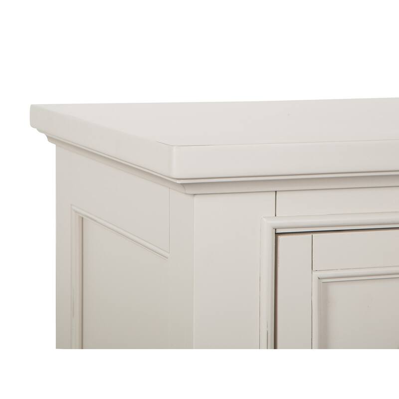 Magnussen Home Willowbrook Egg Shell White with Slight Rub Through Drawer Nightstand