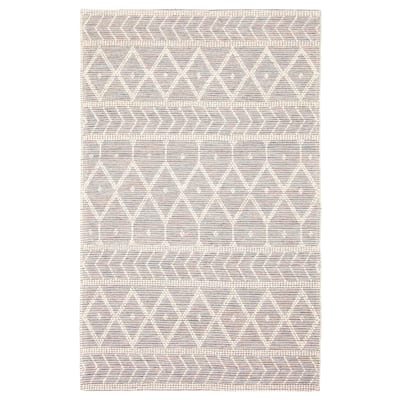 ECARPETGALLERY Braid weave Sienna Grey Wool Rug - 5'0 x 8'2