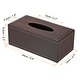 preview thumbnail 7 of 8, 9.4x4.7x3.7" Tissue Box Cover, Leather Waterproof Napkin Dispenser Brown
