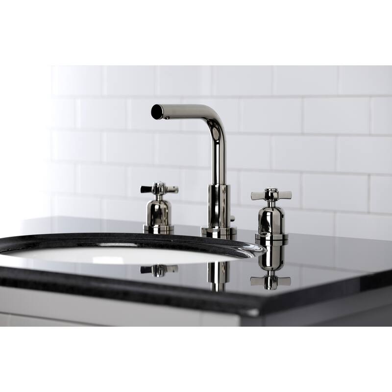 Kingston Brass Millennium 8 in. Widespread Bathroom Faucet - Polished Nickel