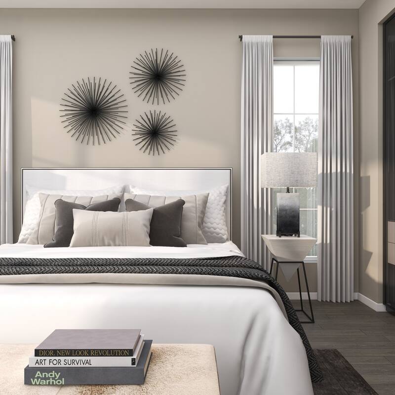 CosmoLiving by Cosmopolitan Metal 3D Starburst Wall Decor (Set of 3) - Silver, Gold, Black, Copper