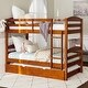 preview thumbnail 71 of 79, Walker Edison Solid Wood Twin Size Bunk Bed with Trundle