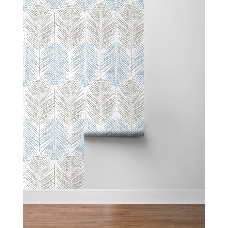 NextWall Two Toned Palm Peel and Stick Wallpaper