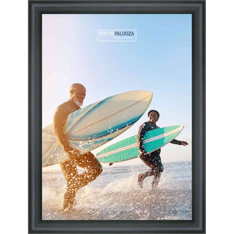 12x14 Contemporary Black Complete Wood Picture Frame with UV Acrylic