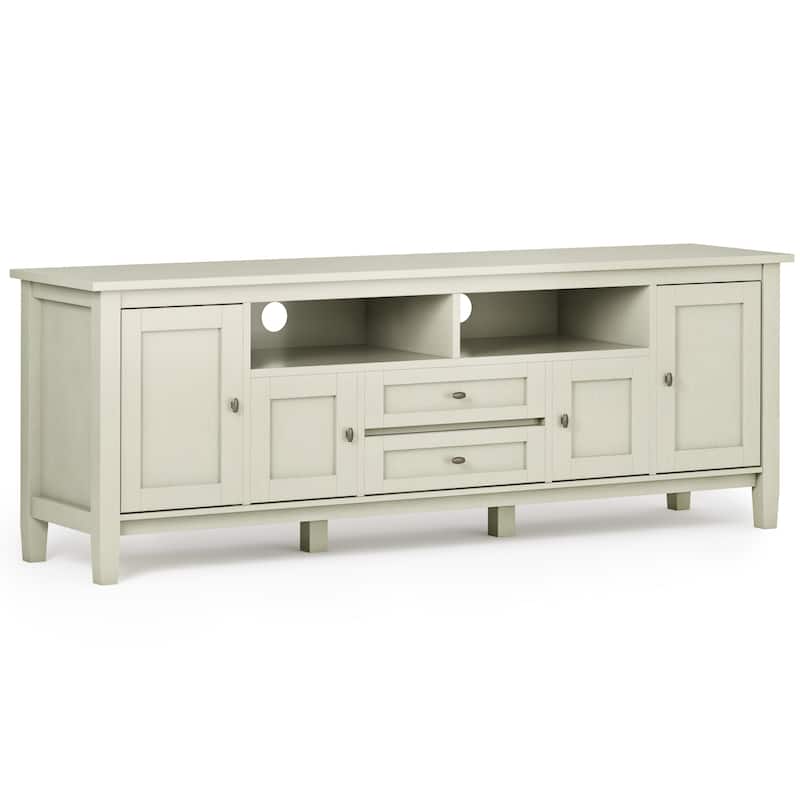 WYNDENHALL Norfolk SOLID WOOD 72 inch Wide TV Media Stand For TVs up to 80 inches - 72'' W x 17.5'' D x 26'' H
