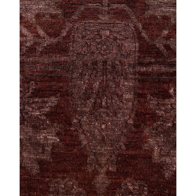 Vibrance, One-of-a-Kind Hand-Knotted Area Rug - Brown, 6' 3" x 9' 2" - 6' 3" x 9' 2"