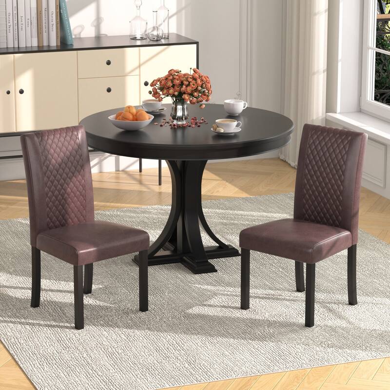 VECELO Upholstered Dining Chairs Set of 2/4/6 Parson Classic Upholstered Dining Chair Modern Parson Chairs