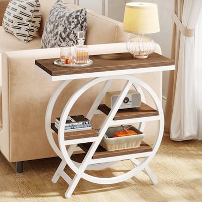3-Tier End Table Side Table with Storage for Living Room