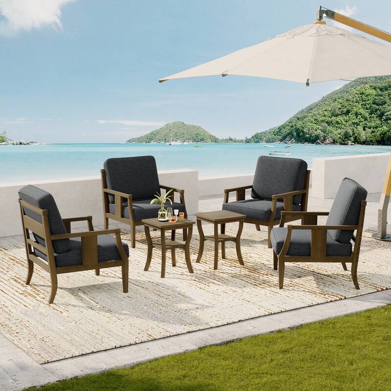 Patio Conversation Sets with Side Table(Set of 6)