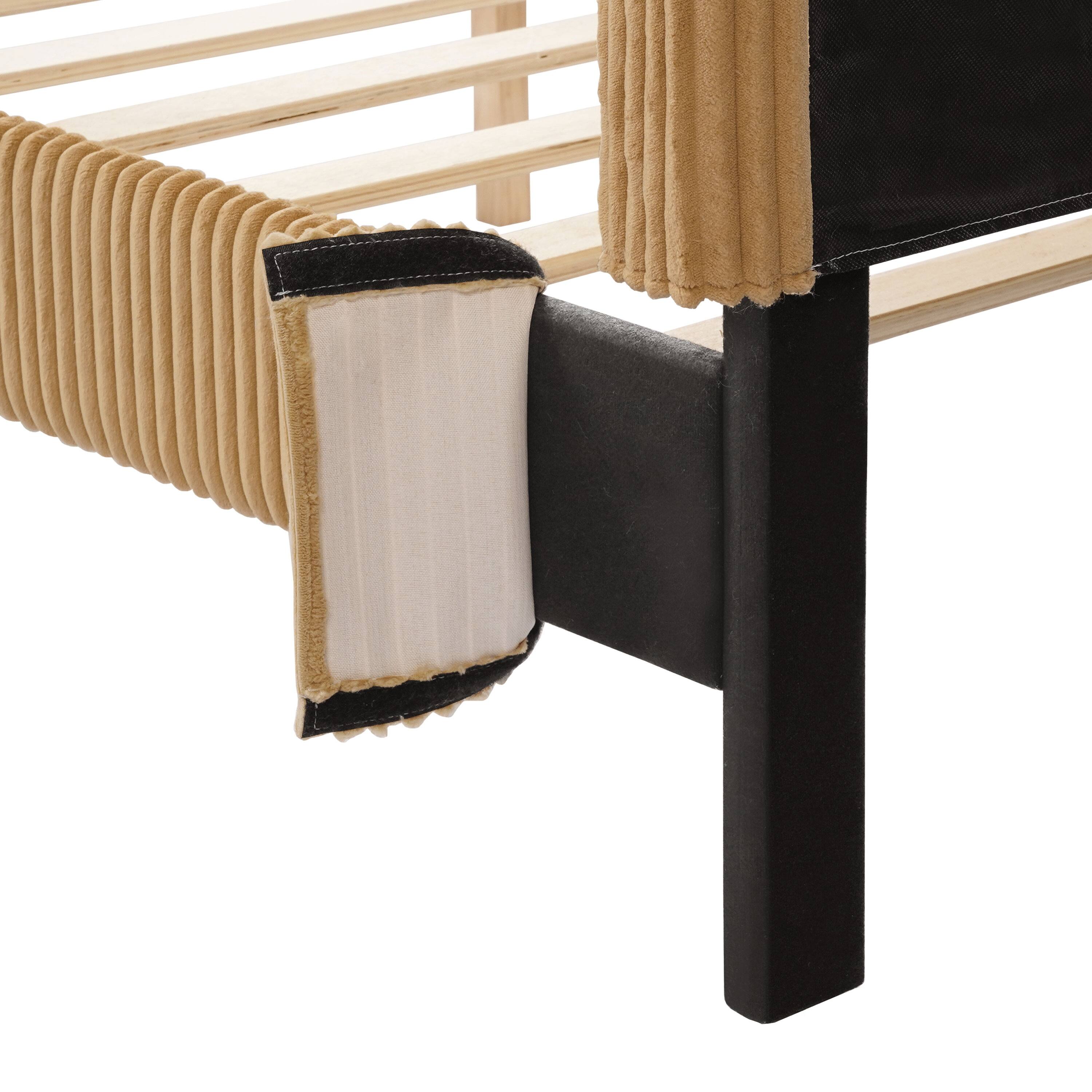 Furniture of America Modern Queen Size Corduroy Washable Bed Slipcover