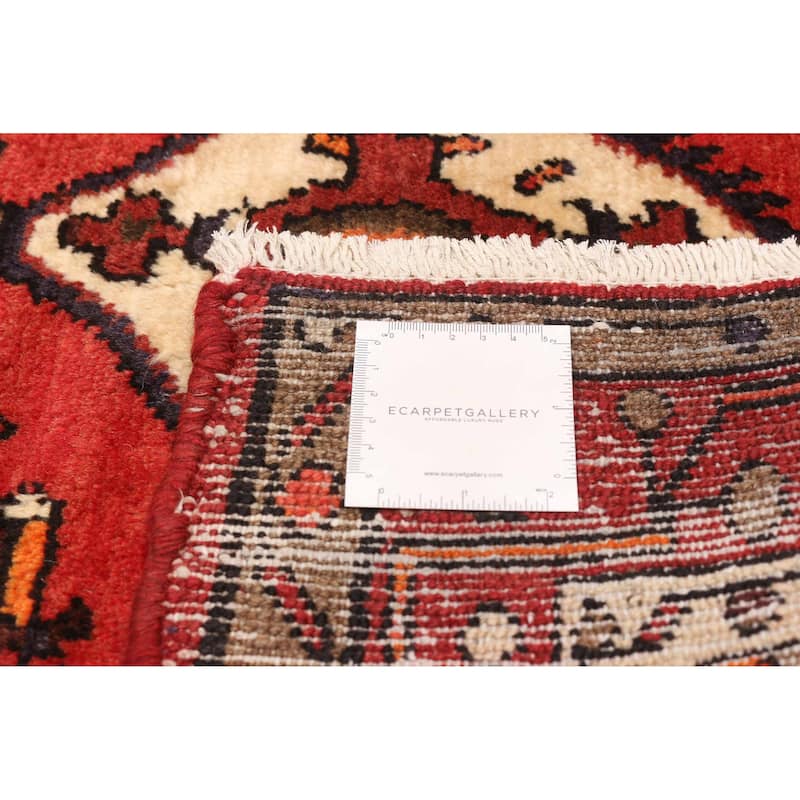 ECARPETGALLERY Hand-knotted Andelz Red Wool Rug - 3'1 x 4'7