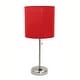 preview thumbnail 22 of 99, Porch & Den Custer Metal/ Fabric Lamp with Charging Outlet Red