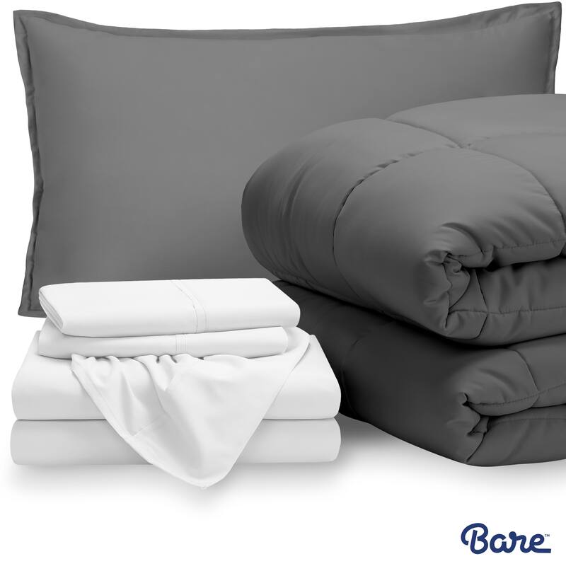 Bare Home Bed-in-a-Bag Down Alternative Comforter & Sheet Set