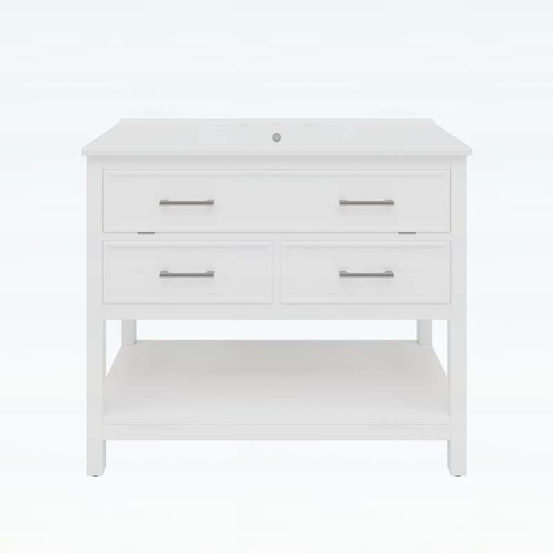 36 Inch Bathroom Vanity with Ceramic Sink