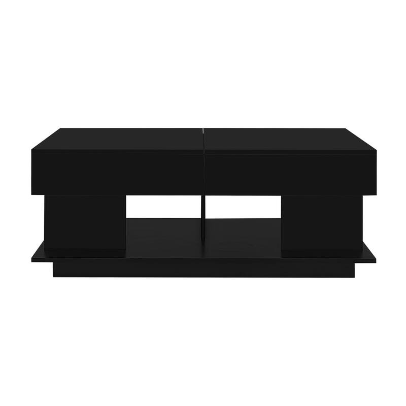 Extendable Coffee Table with Multiple Storage Compartments