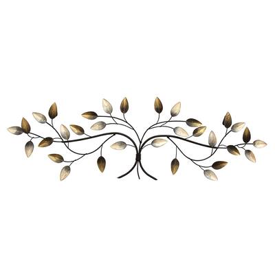 Beige Over The Door Blowing Leaves Metal Wall Decor - 31.89" W x 2" D x 10.63" H