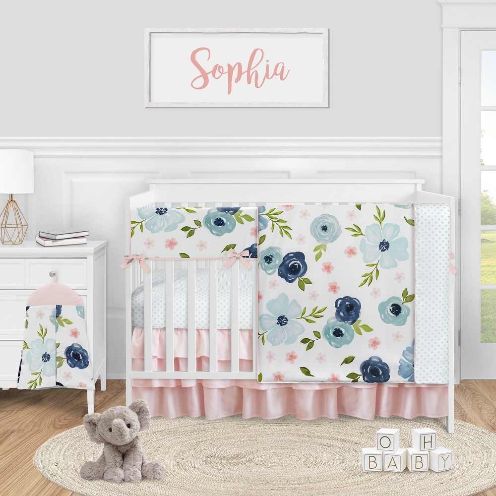farmhouse floral crib bedding