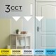 preview thumbnail 4 of 3, Sinclair 18-inch Satin Nickel LED Wall Sconce, White Shade