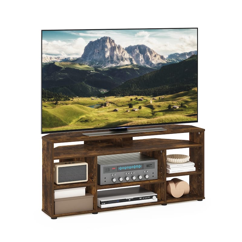 Furinno Jensen Corner TV Stand TV up to 55 Inches, Espresso