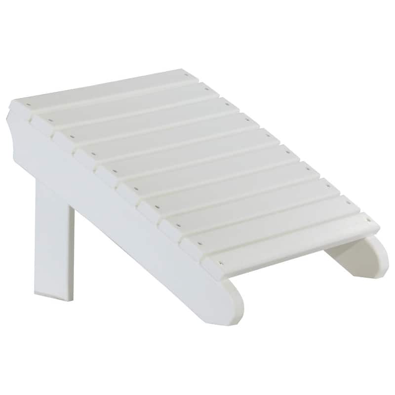 Poly Lumber Adirondack Footrest - White
