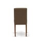 preview thumbnail 12 of 15, East West Furniture Dover Dining Room Chairs with Wood Seat - Finished in Mahogany (Set of 2)