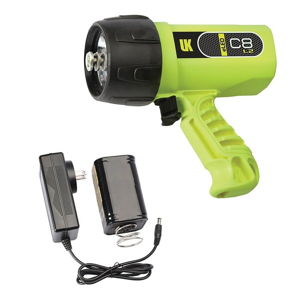 UK C8 eLED (L2) Rechargeable w/ NiMH Battery/Charger, Box Dive Light Yellow DS