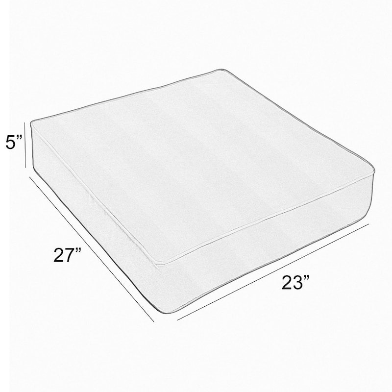 Sorra Home Indoor/Outdoor Solid Deep Seating Corded Cushion