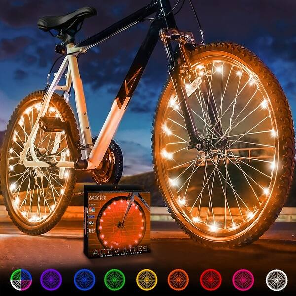 slide 2 of 6, Activ Life Bicycle Lights (2 Tires, Orange), Best Gifts for 7-Year-Old Boys & Girls, Unique Beach Vacation Ideas