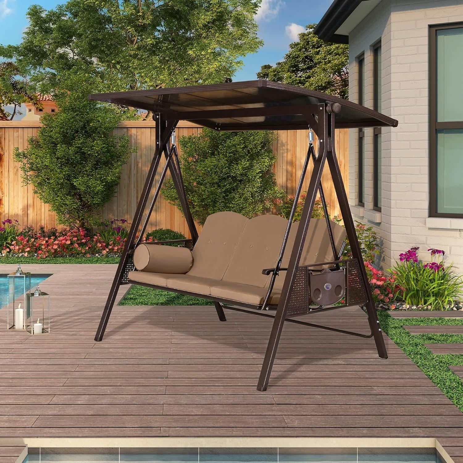 Purple leaf 3 seat swing sale