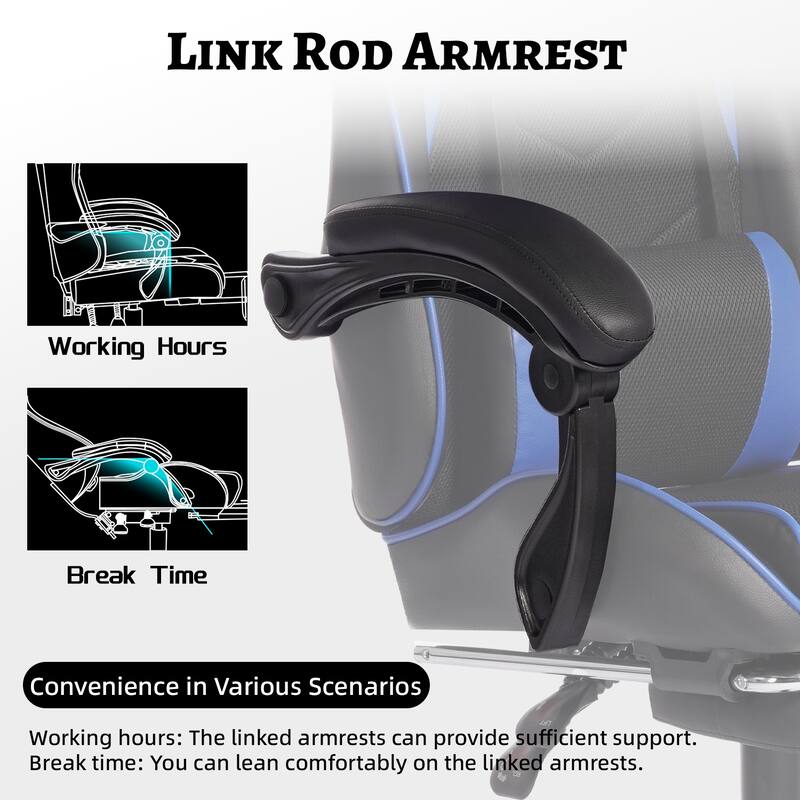 E-sports Gaming Chair Sports Car Driving Seat PU Material Moulded Sponge Comfortable and Safe With Massage