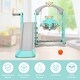 preview thumbnail 7 of 21, Costway 4-in-1 Toddler Climber and Swing Set w/ Basketball Hoop & Ball