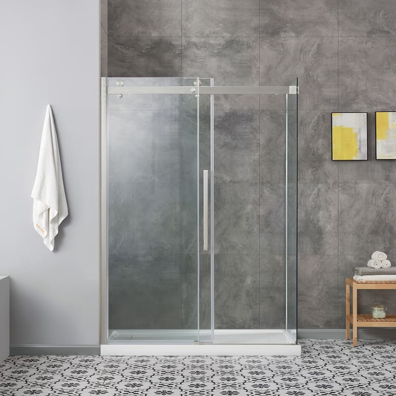 Bel Soft Close 3-Piece Base/Door Rectangular Corner Shower Kit (Left or Right Drain)
