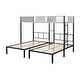 preview thumbnail 6 of 18, Triple Bunk Bed with Sturdy Metal Frame, Ventilated Guardrails, and Noise-Free Wood Slats, Convertible into Three Separate Beds