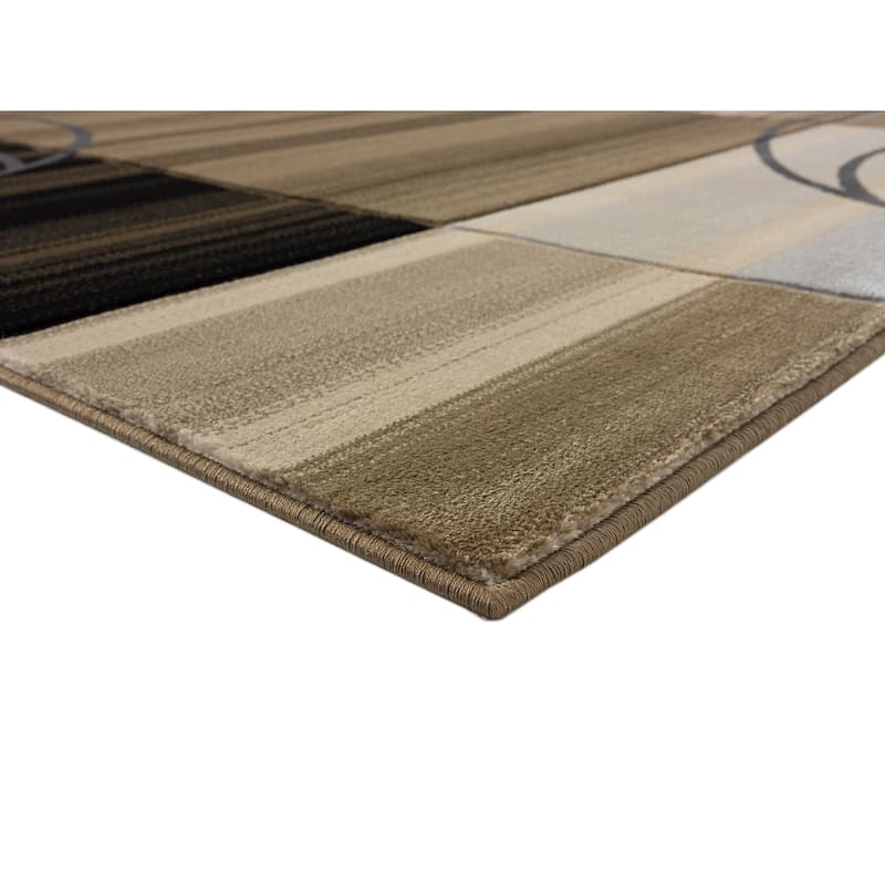 Glamour Brown/Beige Polypropylene Area Rug