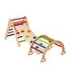 preview thumbnail 2 of 26, Pikler Triangle Set, Toddler Climbing Toys Indoor Playground, Ramp, and Arch, Montessori Climbing Set with Triangle Medium Size - Multi, 5 in 1