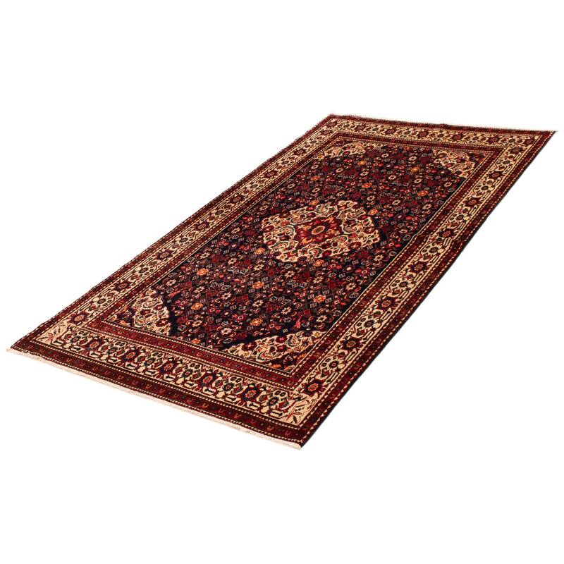 ECARPETGALLERY Hand-knotted Anatolian Vintage Navy Wool Rug - 5'4 x 10'2