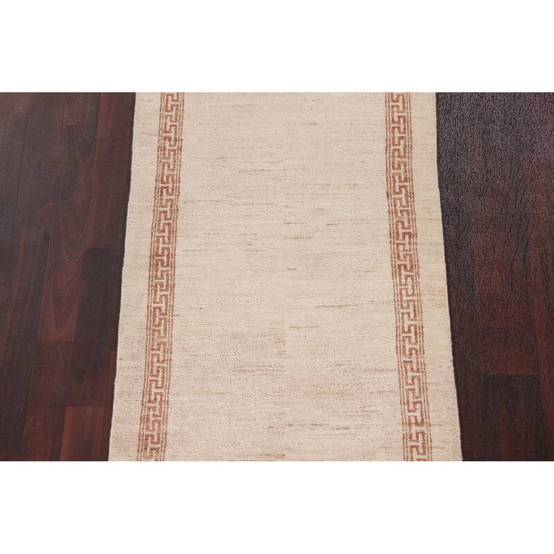 Gabbeh Kashkoli Oriental Wool Runner Rug Hand-knotted Staircase Carpet - 2'4" x 10'6"