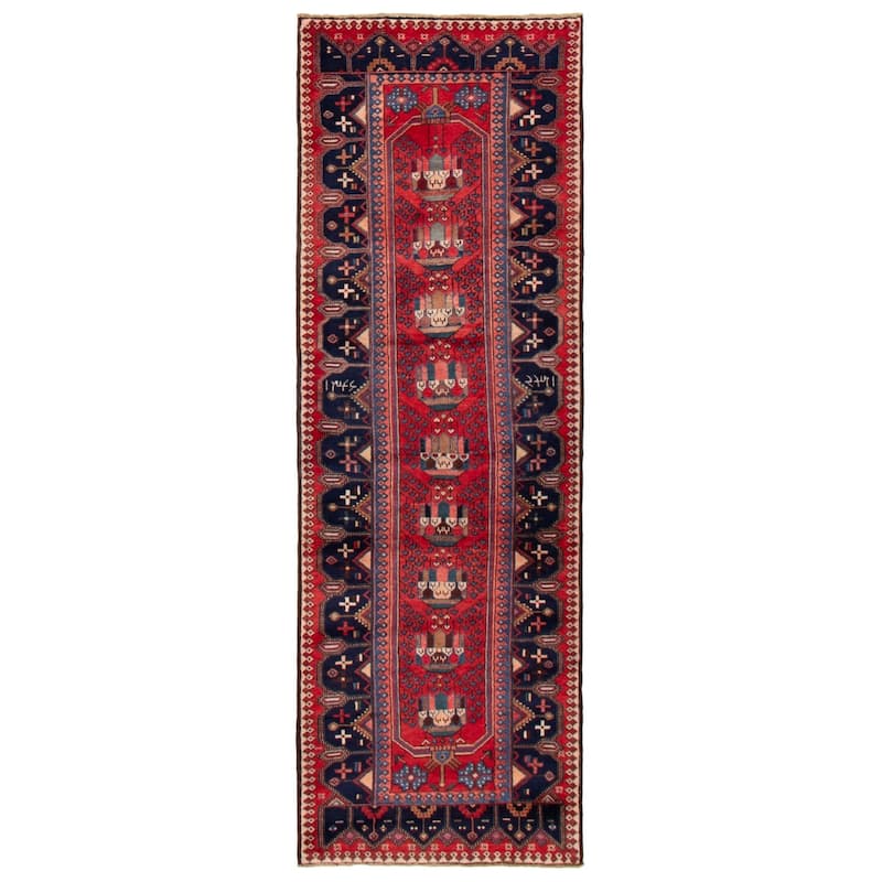 ECARPETGALLERY Hand-knotted Anadol Red Wool Rug - 3'3 x 9'10 - Red - 3'3 x 9'10